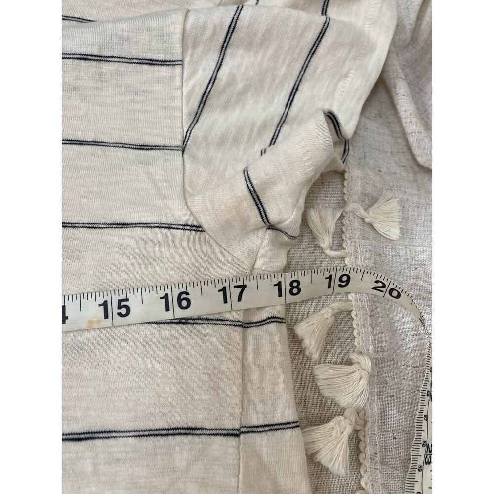 Rag & Bone Cream Black Striped Crewneck Tee Size XS - Picture 11 of 12